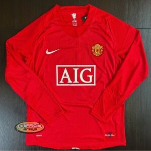 Manchester United 2007/08 Cristiano Ronaldo #7 Retro Soccer Jersey -Men’s Large